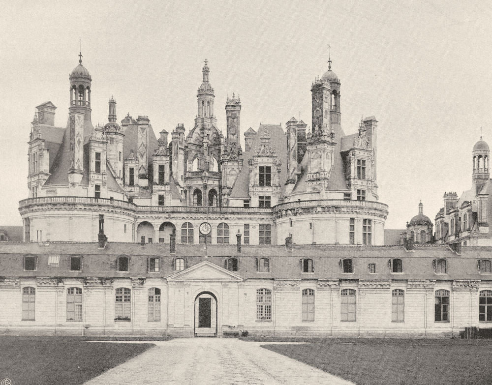 LOIR-ET-CHER. Château de Chambord, côte du pare 1903 old antique print picture